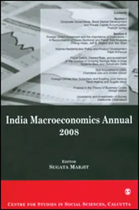 Marjit |  India Macroeconomics Annual 2008 | Buch |  Sack Fachmedien