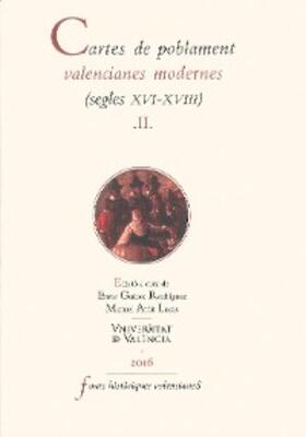 Aavv |  Cartes de poblament valencianes modernes II | eBook | Sack Fachmedien