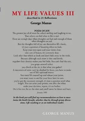 Manus |  My life values III | eBook | Sack Fachmedien