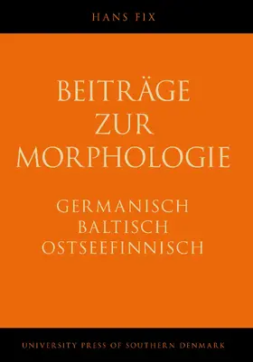 Fix |  Beiträge zur Morphologie | Buch |  Sack Fachmedien