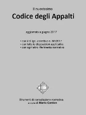 Canton |  Il nuovissimo Codice degli Appalti | eBook | Sack Fachmedien