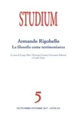 Luigi / Onorato / Giovanni |  Studium - Armando Rigobello: la filosofia come testimonianza | eBook | Sack Fachmedien