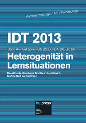 Drumbl / Gelmi / Lévy-Hillerich |  IDT 2013 Band 4 - Heterogenität in Lernstituationen | Buch |  Sack Fachmedien