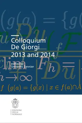 Zannier |  Colloquium de Giorgi 2013 and 2014 | Buch |  Sack Fachmedien