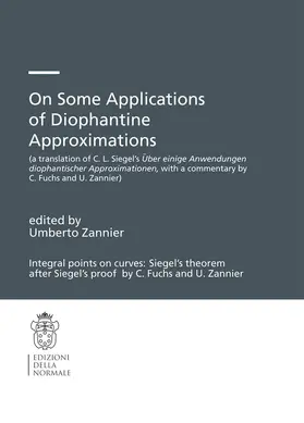 Zannier |  On Some Applications of Diophantine Approximations | Buch |  Sack Fachmedien
