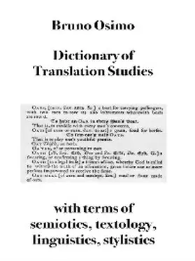 Osimo |  Dictionary of Translation Studies | eBook | Sack Fachmedien
