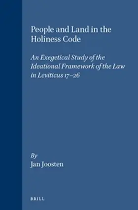 Joosten | People and Land in the Holiness Code | Buch | 978-90-04-10557-7 | sack.de