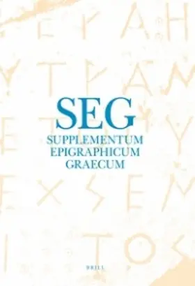 Chaniotis / Tybout / Stroud |  Supplementum Epigraphicum Graecum, Volume LVI (2006) | Buch |  Sack Fachmedien