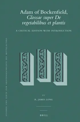 Long |  Adam of Bockenfield, Glossae Super de Vegetabilibus Et Plantis | Buch |  Sack Fachmedien