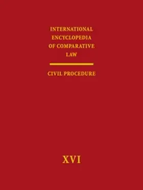 Cappelletti |  International Encyclopedia of Comparative Law, Volume XVI | Buch |  Sack Fachmedien