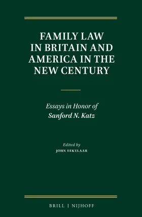Eekelaar |  Family Law in Britain and America in the New Century | Buch |  Sack Fachmedien