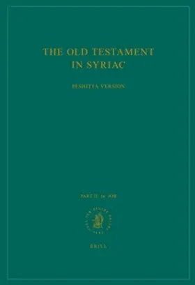 Rignell |  The Old Testament in Syriac According to the Peshi&#7789;ta Version, Part II Fasc. 1a. Job | Buch |  Sack Fachmedien