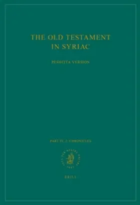 Gordon |  The Old Testament in Syriac According to the Peshi&#7789;ta Version, Part IV Fasc. 2. Chronicles | Buch |  Sack Fachmedien