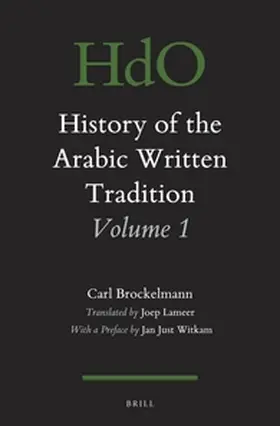 Brockelmann |  History of the Arabic Written Tradition Volume 1 | Buch |  Sack Fachmedien