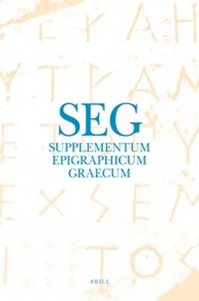 Chaniotis / Corsten / Papazarkadas |  Supplementum Epigraphicum Graecum, Volume LXII (2012) | Buch |  Sack Fachmedien