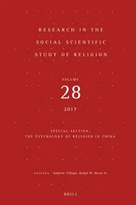 Village / Hood |  Research in the Social Scientific Study of Religion, Volume 28 | Buch |  Sack Fachmedien