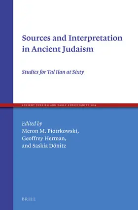 Piotrkowski / Herman / Doenitz |  Sources and Interpretation in Ancient Judaism | Buch |  Sack Fachmedien
