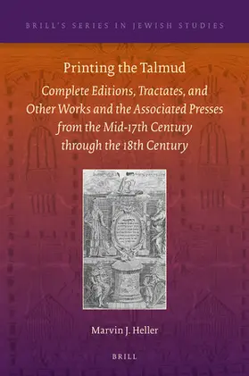 Heller |  Printing the Talmud | Buch |  Sack Fachmedien