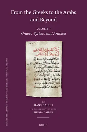 Daiber |  From the Greeks to the Arabs and Beyond | Buch |  Sack Fachmedien