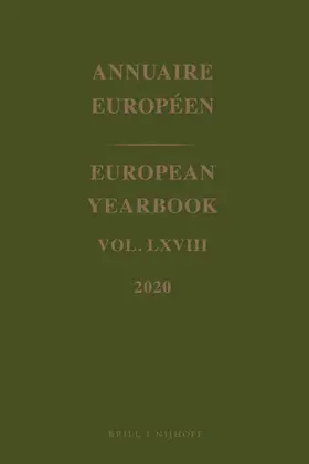  European Yearbook / Annuaire Européen, Volume 68 (2020) | Buch |  Sack Fachmedien