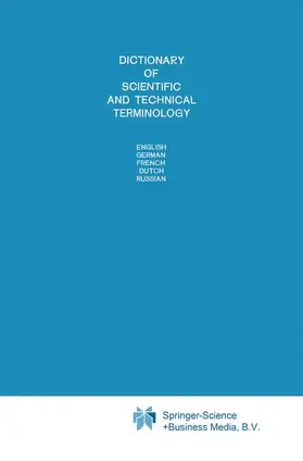 Springer |  Dictionary of Scientific and Technical Terminology | Buch |  Sack Fachmedien