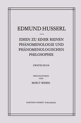 Biemel / Husserl |  Ideen zu einer Reinen Phänomenologie und Phänomenologischen Philosophie | Buch |  Sack Fachmedien