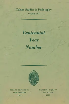 Feibleman / Morrison / Reck |  Centennial Year Number | Buch |  Sack Fachmedien