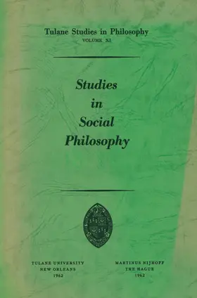 Ballard / Feibleman / Whittemore |  Studies in Social Philosophy | Buch |  Sack Fachmedien