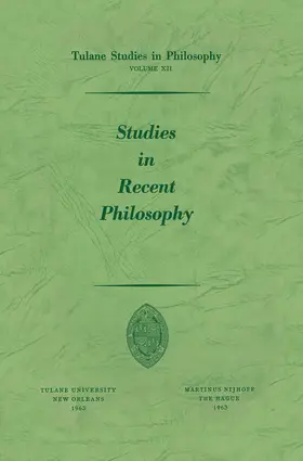 Reck / Lee / Ballard |  Studies in Recent Philosophy | Buch |  Sack Fachmedien