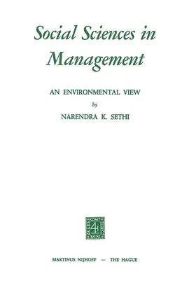 Sethi |  Social Sciences in Management | Buch |  Sack Fachmedien