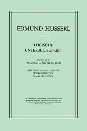 Husserl / Holenstein |  Logische Untersuchungen | Buch |  Sack Fachmedien