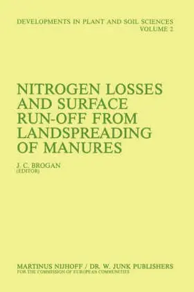 Brogan |  Nitrogen Losses and Surface Run-Off from Landspreading of Manures | Buch |  Sack Fachmedien