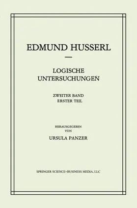 Panzer / Husserl |  Logische Untersuchungen | Buch |  Sack Fachmedien