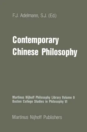 Adelmann |  Contemporary Chinese Philosophy | Buch |  Sack Fachmedien