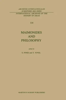 Pines / Yovel |  Maimonides and Philosophy | Buch |  Sack Fachmedien