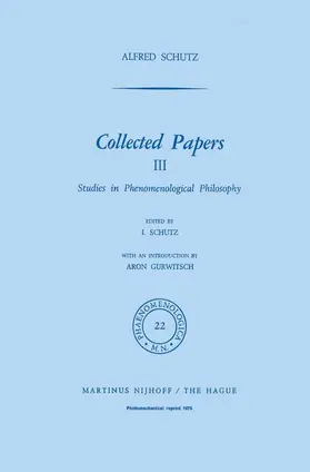 Schutz |  Collected Papers III | Buch |  Sack Fachmedien