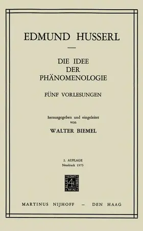 Biemel / Husserl |  Die Idee der Phänomenologie | Buch |  Sack Fachmedien