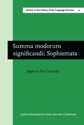  Summa modorum significandi; Sophismata | Buch |  Sack Fachmedien