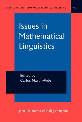 Martín-Vide |  Issues in Mathematical Linguistics | Buch |  Sack Fachmedien