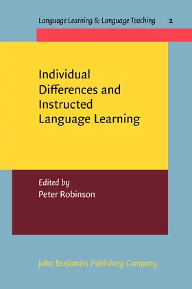 Robinson |  Individual Differences and Instructed Language Learning | Buch |  Sack Fachmedien