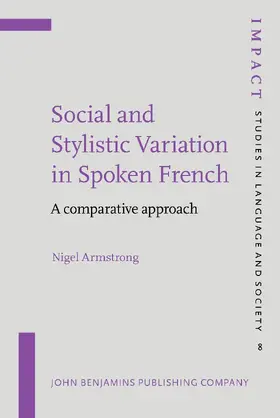 Armstrong |  Social and Stylistic Variation in Spoken French | Buch |  Sack Fachmedien