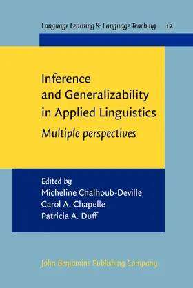 Chalhoub-Deville / Chapelle / Duff | Inference and Generalizability in Applied Linguistics | Buch | 978-90-272-1963-3 | sack.de