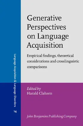 Clahsen |  Generative Perspectives on Language Acquisition | Buch |  Sack Fachmedien