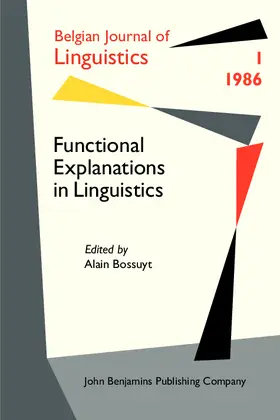 Bossuyt |  Functional Explanations in Linguistics | Buch |  Sack Fachmedien