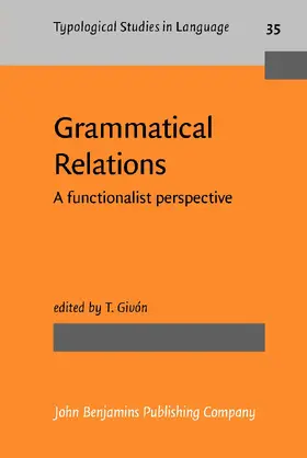 Givón |  Grammatical Relations | Buch |  Sack Fachmedien