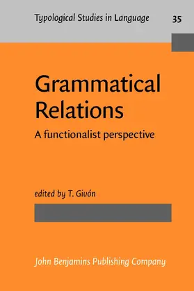 Givón |  Grammatical Relations | Buch |  Sack Fachmedien