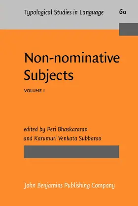 Bhaskararao / Subbarao | Non-nominative Subjects | Buch | 978-90-272-2970-0 | sack.de