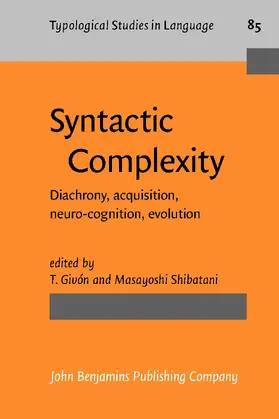 Givón / Shibatani |  Syntactic Complexity | Buch |  Sack Fachmedien