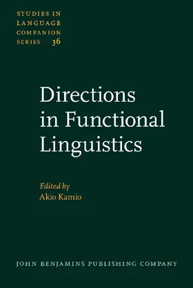 Kamio |  Directions in Functional Linguistics | Buch |  Sack Fachmedien