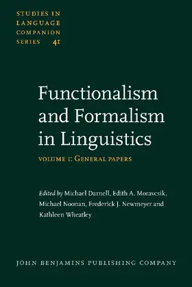 Darnell / Moravcsik / Noonan |  Functionalism and Formalism in Linguistics | Buch |  Sack Fachmedien